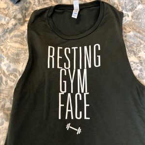 Resting Gym Face workout muscle tank